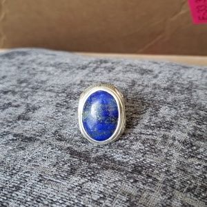 Lapis lazuli 925 Italian silver ring